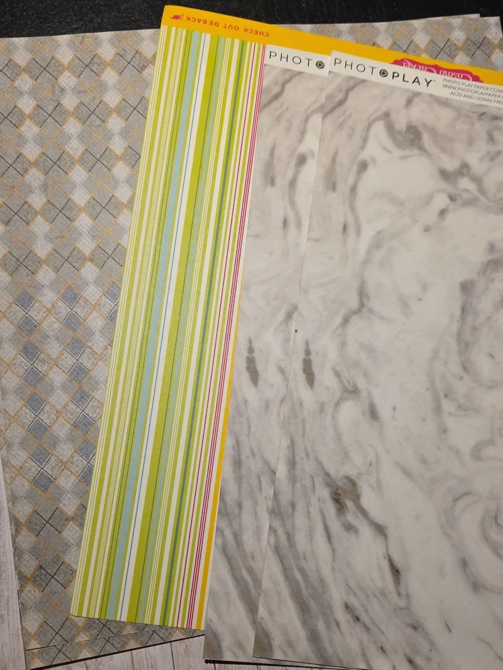 Photoplay Floral and Damask Scrapbook Paper Pack - Yellow & Gray
